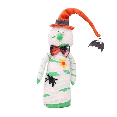 

Halloween Long Hat Doll Ornaments Pumpkin Witch Black Cat Mummy Doll Toy Halloween Desktop Decorations