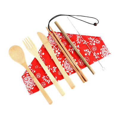 

Toponeto Portable Bamboo Cutlery Travel Eco-friendly Fork Spoon Set Include Reusable Bamb
