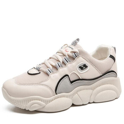 

2019 Spring Autumn New Fashion Little bear sole Casual Shoes Woman Breathable Sneakers Women Lace-Up Female Platform Shoes D807