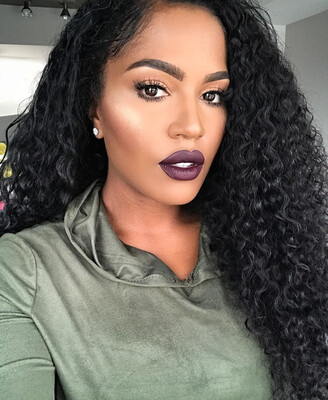 

BOWIN Brazilian Curly Full Lace Human Hair Wigs with Pre-plucked 150 Density Natural Color