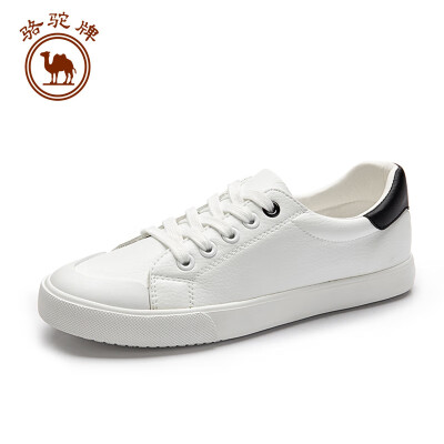 

Camel brand white shoes female Korean version with tide skateboard collision color casual sports W91226531 white black 36230 yards