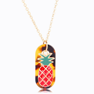 

Women Individuality Fashion Pendant Necklace Fruits Plants Serious Trendy Jewelry Female Party Necklace Personality Sales