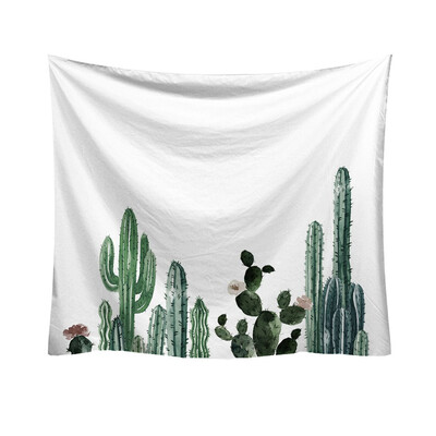 

Toponeto Fashion Tapestry Green Cactus Style Pattern Decorative Tapestry Home Decor