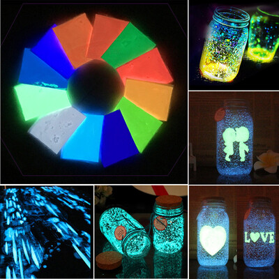 

Siaonvr Glow In Dark Sand Colorful Fluorescent Super Luminous Glow Pigment Bright Decor