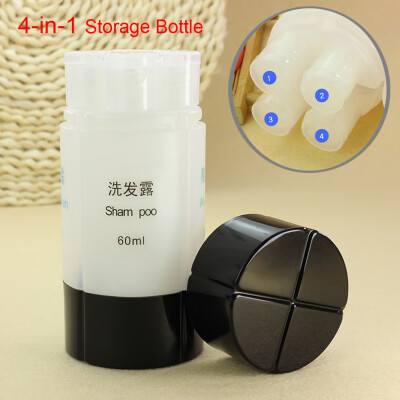 

〖Follure〗3-In-1& 4-in-1 Travel Plastic Empty Shampoo Skin Bath Cream Storage Bottle Conta