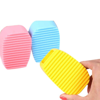 

Gobestart Creative Flexible Hand Scrub Washing Silica Gel Washboard Cleaning Brush Mini