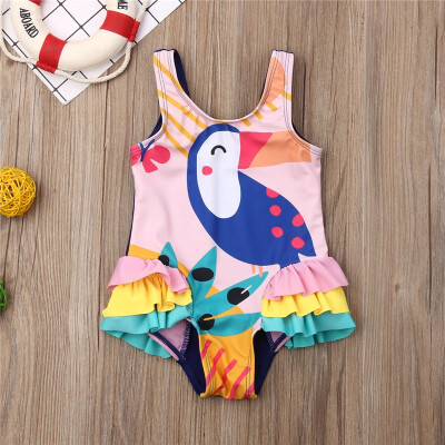 

Toddler Kid Baby Girl Cartoon Bikini Swimwear Swimsuit Bathing Suit Beachwear Romper