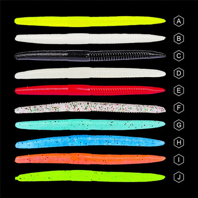 

VISSEN 10pcslot Shad Carp Baits Worm Swimbait Jig Head Fly Fishing Silicone Rubber Artificial Fishing Lure Soft Pesca Lure