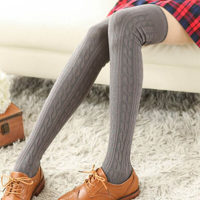

Winter Warm Women Knit Crochet Cotton Soft Thick Long Socks Thigh-High Leggings