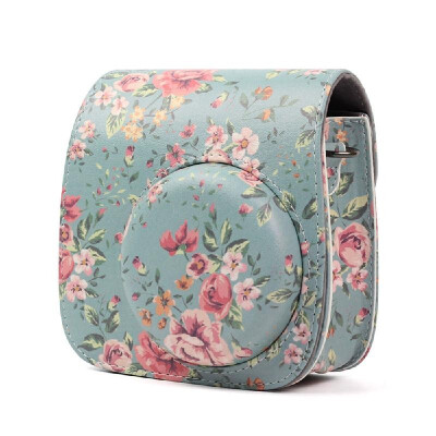 

PU Camera Bag Protective Case Flower Printing Pouch Cover with Shoulder Strap Album Pocket for Instax Mini 88s89 Cameras Acces