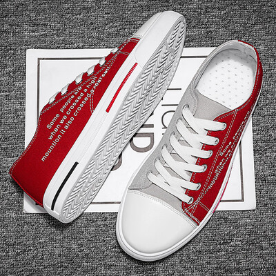 

Summer student flat bottom shoes mens casual shoes Korean version of the trend of wild personality deodorant breathable canvas mens shoes