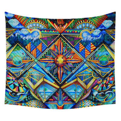 

Abstract Mandala Digital Printed Wall Polyester Tapestry Living Room Decor Home Decor Outdoor Picnic