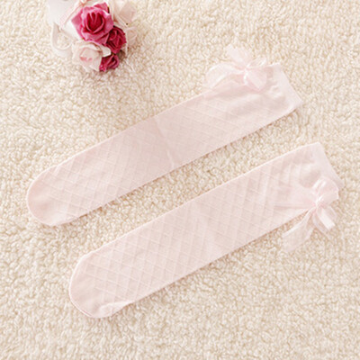 

Girl Big Bow Knee High Long Soft Warm Tights Socks Stockings Pantyhose Yulllu