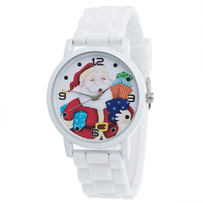 

Christmas New Fashion Wristwatch Vintage Silicone Strap Quartz Wrist Watch for Ladies Women Relogio Feminino