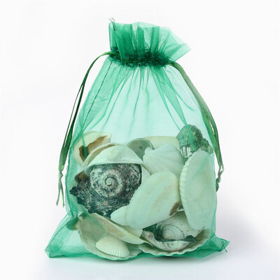 

PH PANDAHALL 100 PCS Green Organza Drawstring Bags Party Wedding Favor Gift Bags