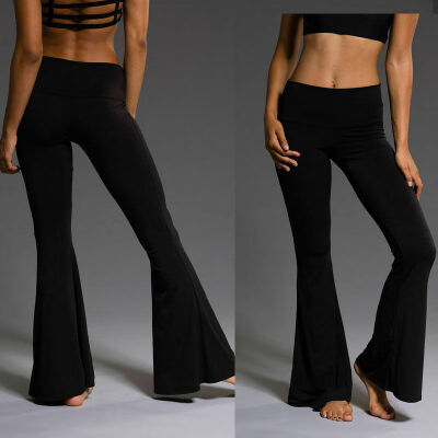 

Fashion Women High Waist Flared Long Pants Slim Yoga Casual Sports Bell Pants