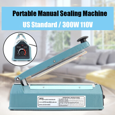 

12" 300W Hand Sealer Impulse Heat Manual Seal Machine Plastic Poly Bag Closer US