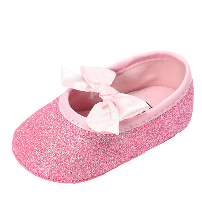 

Baby Girl Sequins Bowknot Shoes1PC Hairband Toddler First Walkers Kid Shoes