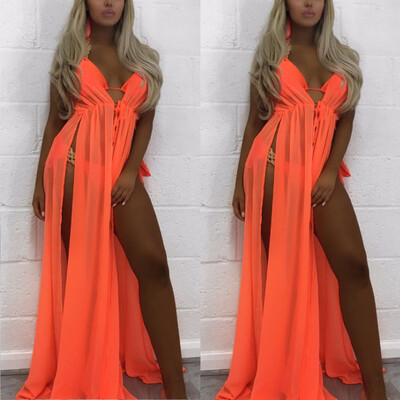 

Womens Ladies Bathing Suit Sexy Bikini Swimwear Cover Up Beach Long Maxi Dress