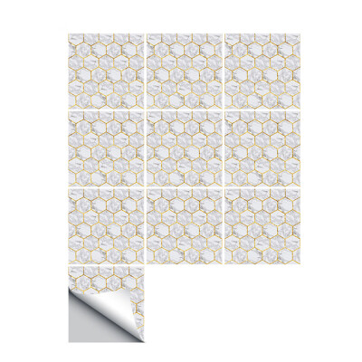 

10 PcsSet Self Adhesive Tile Stickers Art Decals DIY Wall Sticker Kitchen Backsplash Bathroom Removable Home Tidy Protection