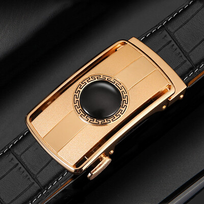 

Mens belt leather automatic buckle youth business leather belt mens middle-aged casual wild tide belts can be customiz