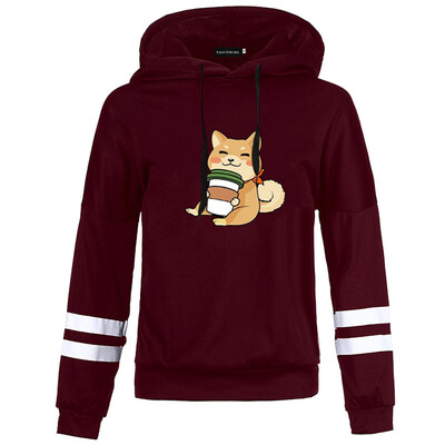 

WOMAN Shiba Inu Dog Hoodie Printed Hooded Sweatshirt Pullover For Autumn Winter