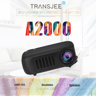 

Mini Portable Projector Supports 1080P LCD 50000 Hours Lamp Life Home Theater Video Projector Lightweight&Support Power Bank