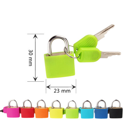 

〖Follure〗Small Mini Strong Steel Padlock Travel Suitcase Diary Lock With 2 Keys
