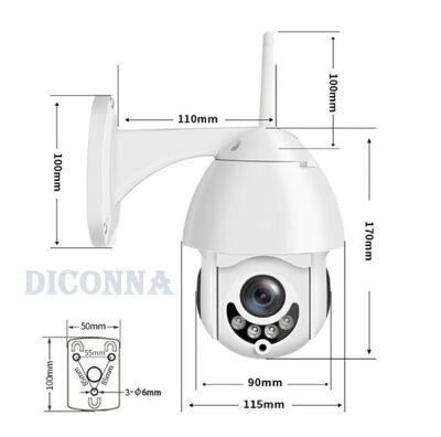 

Wireless 5X ZOOM Outdoor CCTV HD 1080P WIFI IP Camera Home Security IR Camera