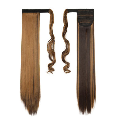 

Long Straight Ponytail Extension Wrap Around Synthetic Hair Extensions One Piece Hairpiece Pony Tail Extension for Women