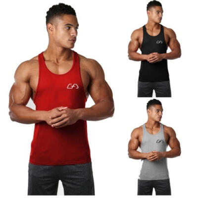 

2018 NEW Men Gym Clothing Sports Sleeveless Fitness Bodybuilding Stringer Tank Muscle Top