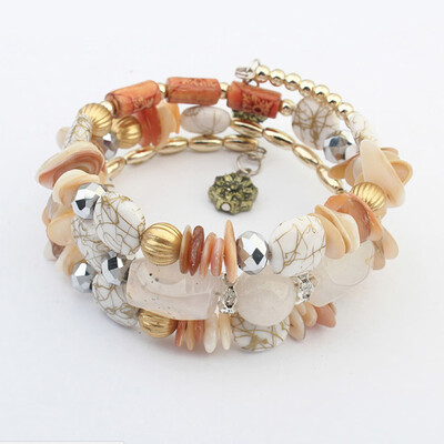 

Retro Handmade Multi-layer Crystal Beads Bracelet for Girls Woman Gift Fashion