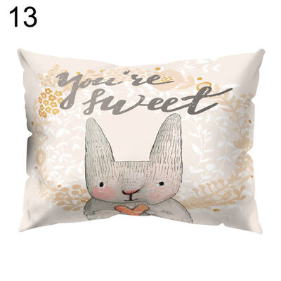 

Cartoon Bear Rabbit Throw Pillow Protector Case Cushion Cover Bedding Articles