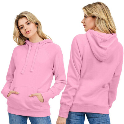 

Tailored Women Casual Ultra Soft Solid Full Sleeve Pullover Hooded Loose Street Blouse