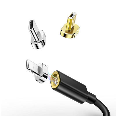 

Practical Magnetic Absorption Data Cable Portable Anti-winding Fast Charging Line For Android IOS-15m 3 in 1