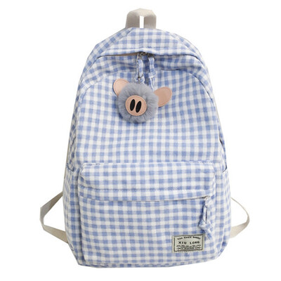 

Schoolbag female Korean high school Hyun-a Kim Mori Japanese girl backpack female ins wind super cool pendant ugly cute