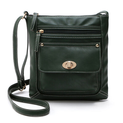 

Tailored Womens Leather Satchel Cross Body Shoulder Messenger Bag Black