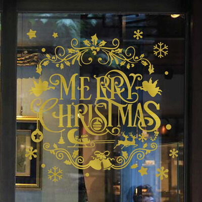 

Tailored Merry Christmas Background Wall Decoration Removable Wall Stickers