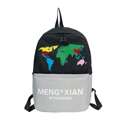 

Hit Color Backpack Large Capacity Printing Unisex Travel Nylon School Bags