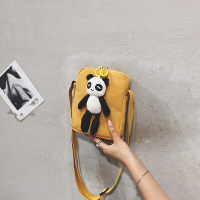 

Tailored Women Fun Cute Shoulder Bag Panda Doll Messenger Bag Girl Student Canvas Bag