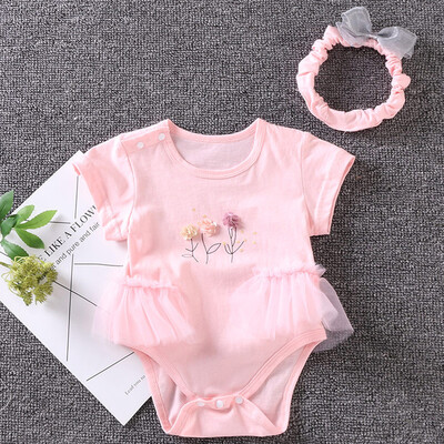 

Newborn Infant Baby Kids Girls Cartoon Tulle Romper Jumpsuit Headband Set