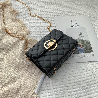 

Small fragrance wind Messenger bag female 2019 new chic rhombic chain shoulder bag fashion simple wild small square bag