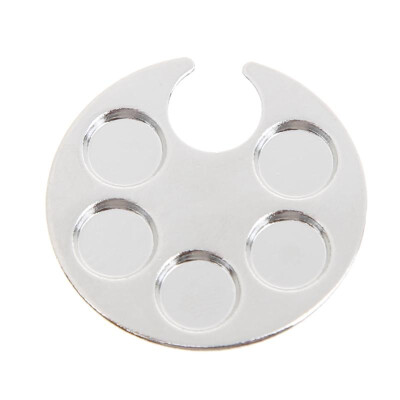 

Mini Manicure Palette Nail Art Finger Ring Palette Mixing Stainless Steel