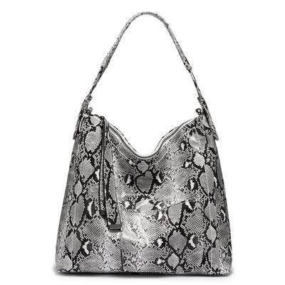 

REALER Hobo bags for women 2019 shoulder bag Serpentine large tote ladies PU leather luxury handbags female high quality