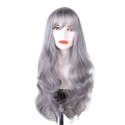 

Gobestart Fashion DIY Natural Wave Wigs for Women Middle Part Heat Resistant Cosplay Wig