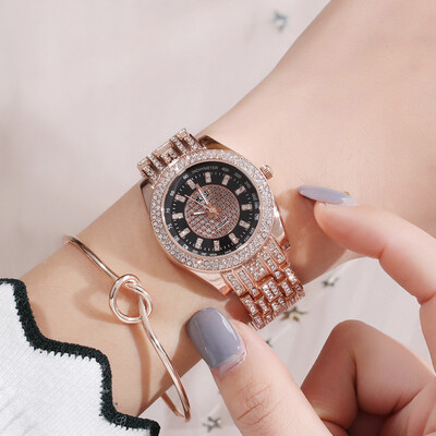 

Gedi trend diamond-encrusted personality simple dial ladies student waterproof fashion watch