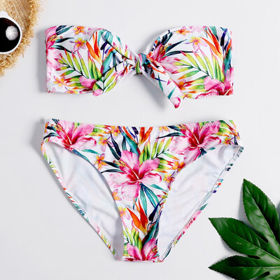

Roseonmyhand Women Summer Sexy Print Swimwear Beachwear Siamese Swimsuit Bikini Set