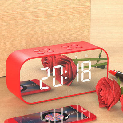 

Bluetooth 50 Portable Wireless Bluetooth Speaker Column Subwoofer Music Sound Box LED Time Snooze Alarm Clock