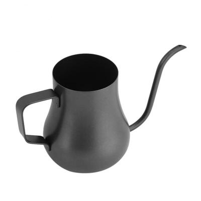 

Greensen 280mL Black Stainless Steel Drip Coffee Pot Gooseneck Long Mouth Spout Kettle