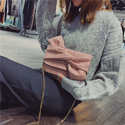 

Tailored Women Tide Wild Hong Kong Small Square Bag Bow Shoulder Messenger Bag